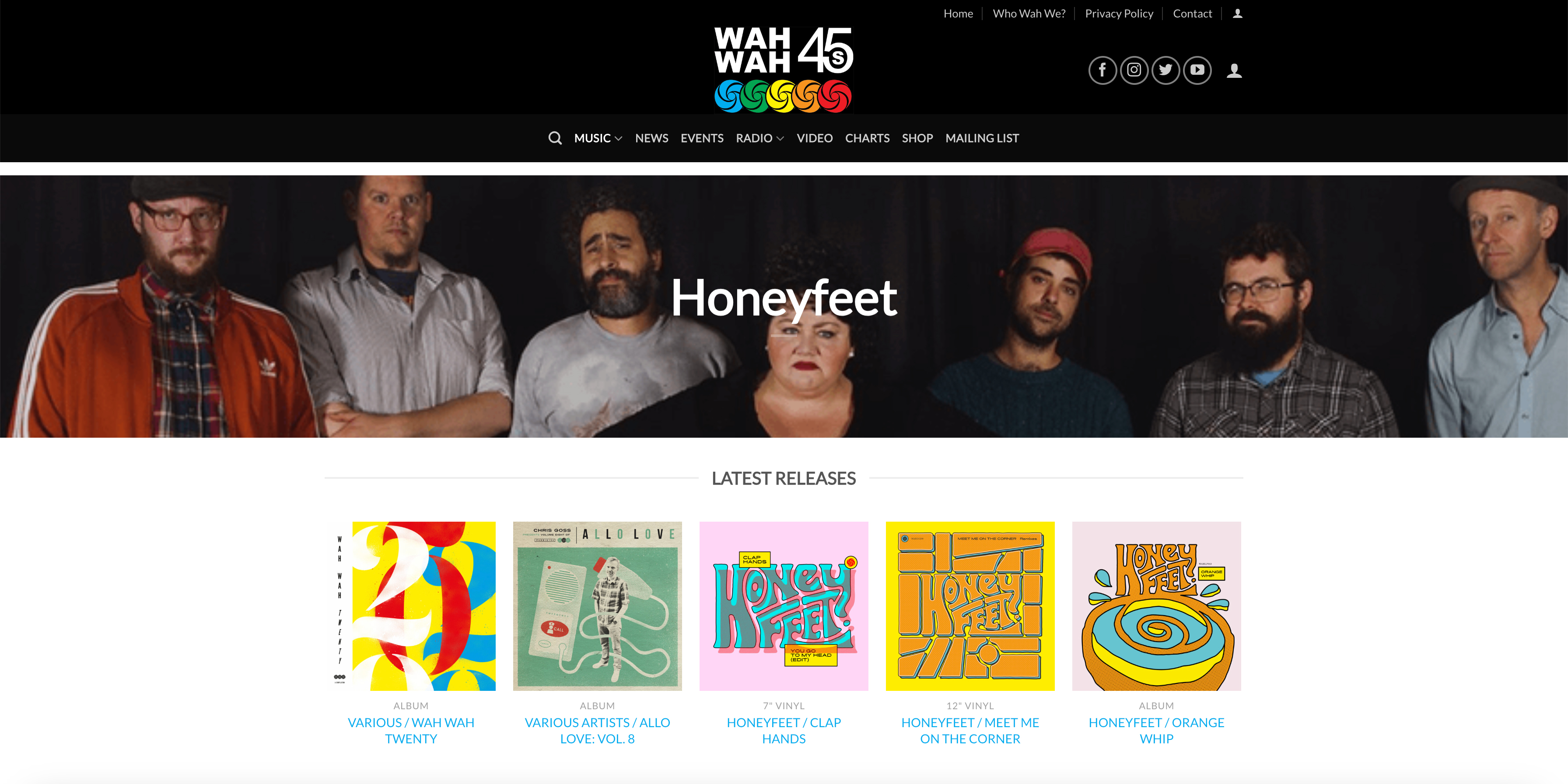 Honeyfeet on Wah Wah 45s